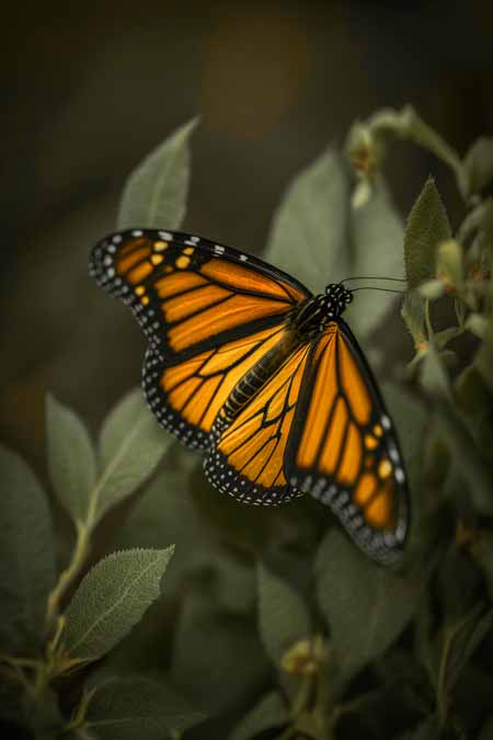 Before image of an up close shot of a butterfly being upscaled with Topaz Labs AI